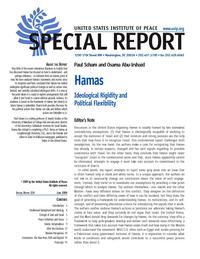 SchamandAbu-Irshaid_SR224 cover.jpg Hamas: Ideological Rigidity and Politcal Flexibility - SR224 (Image: USIP)